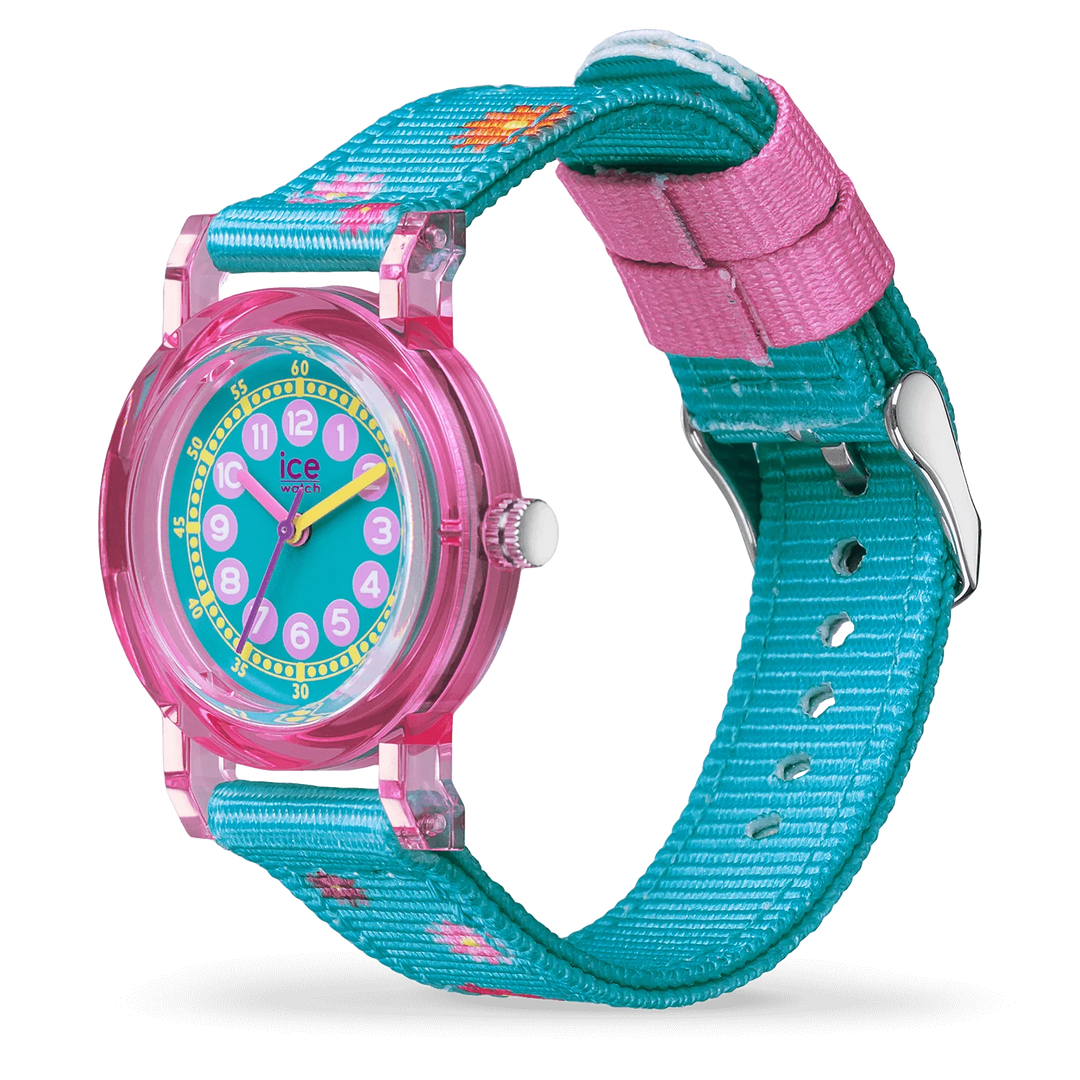 ICE Learning Pink Flowers Kinderuhr