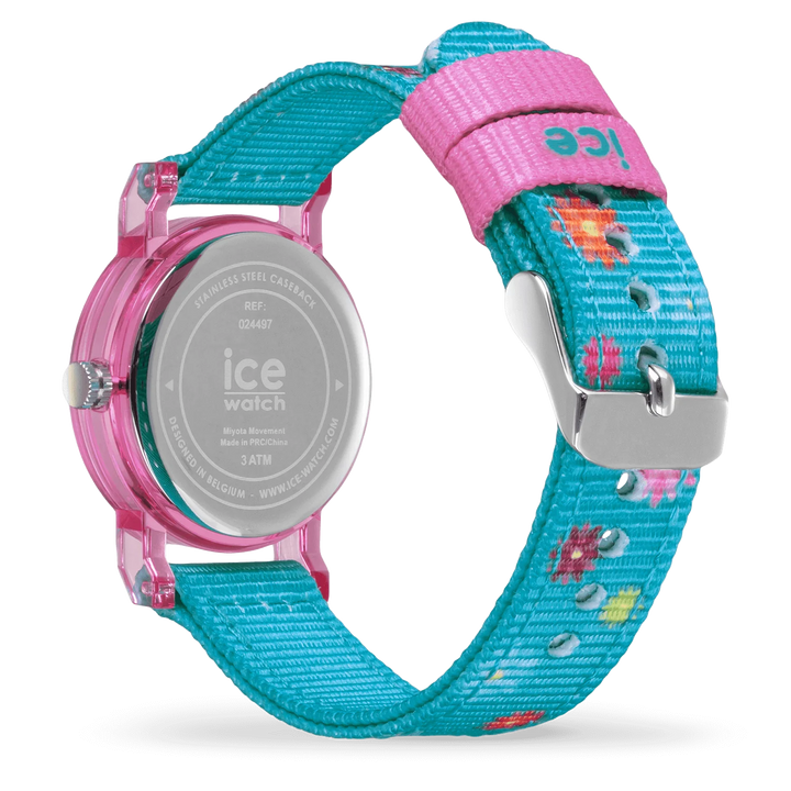 ICE Learning Pink Flowers Kinderuhr