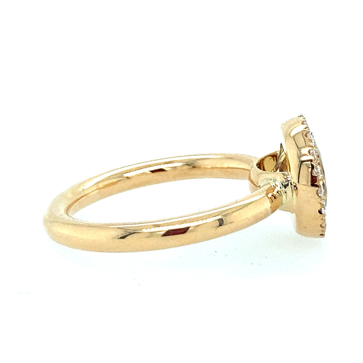 Ring mit Gold-Beryll, 750 GG