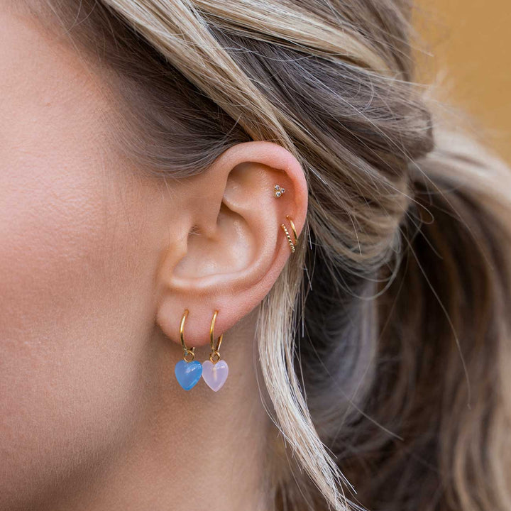 Nordahl Andersen vergoldete Silberohrringe YOU52 pink Chalcedon