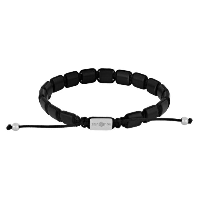 SON Armband schwarzer Onyx 19-25 cm