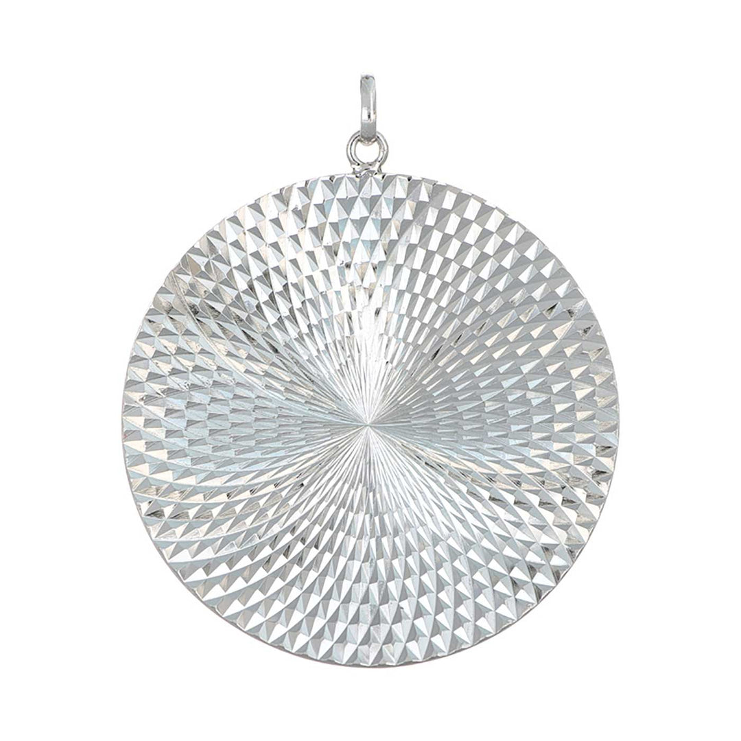Anhänger Sterlingsilber, diamantiert, 34 mm