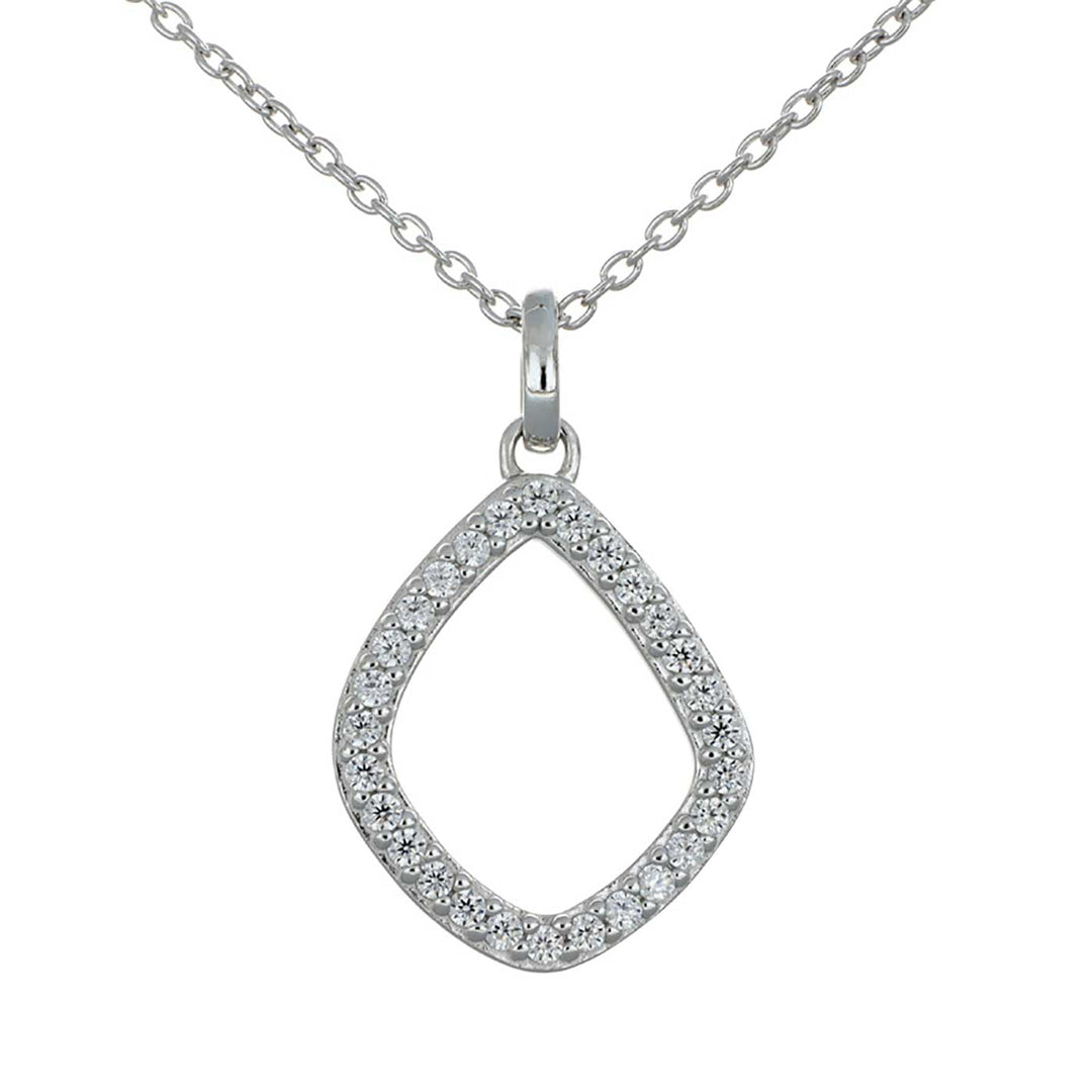 Collier 28 Zirkonia, Sterlingsilber, 40/42/45cm