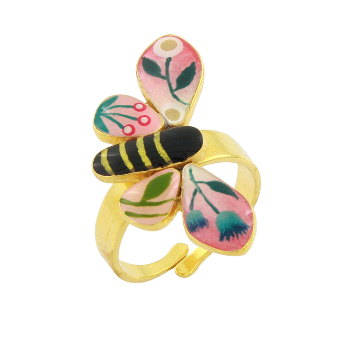 Ring mit Tiermotiv rosa - La vie en rose