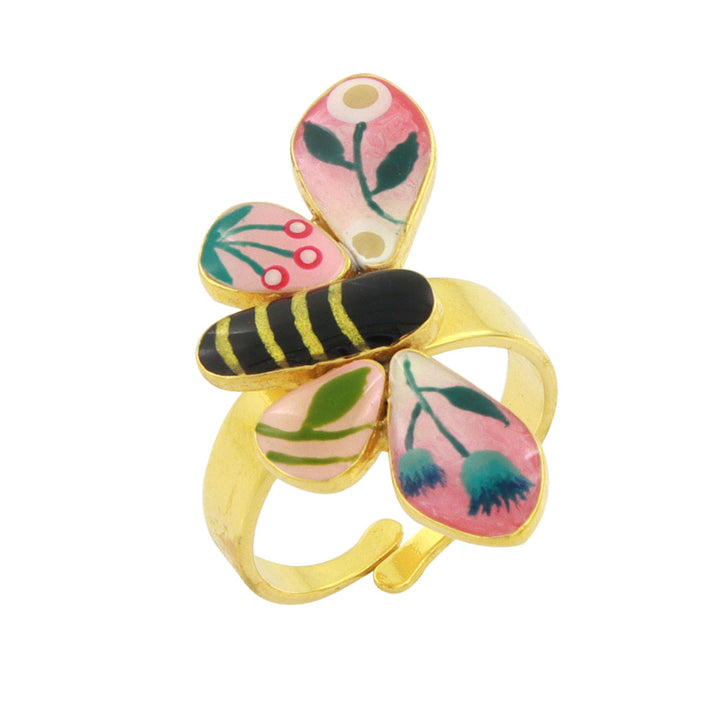 Ring mit Tiermotiv rosa - La vie en rose