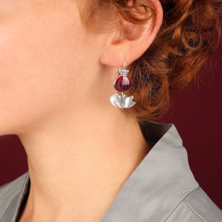 Ohrringe Opium rot