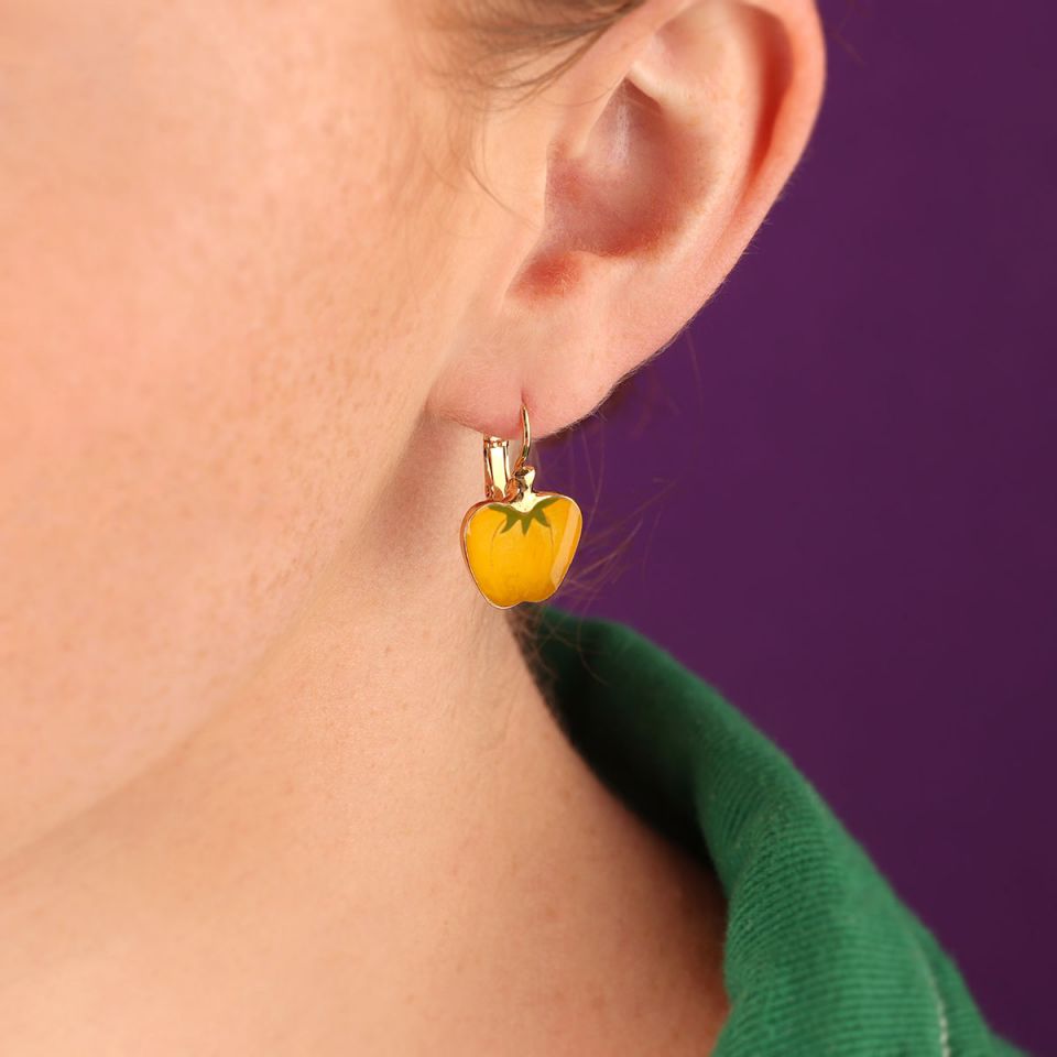 Ohrringe Paprika gelb