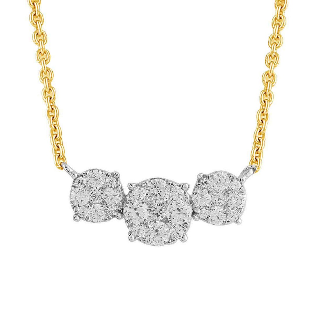 Collier Gelbgold mit Anhänger, Brillanten