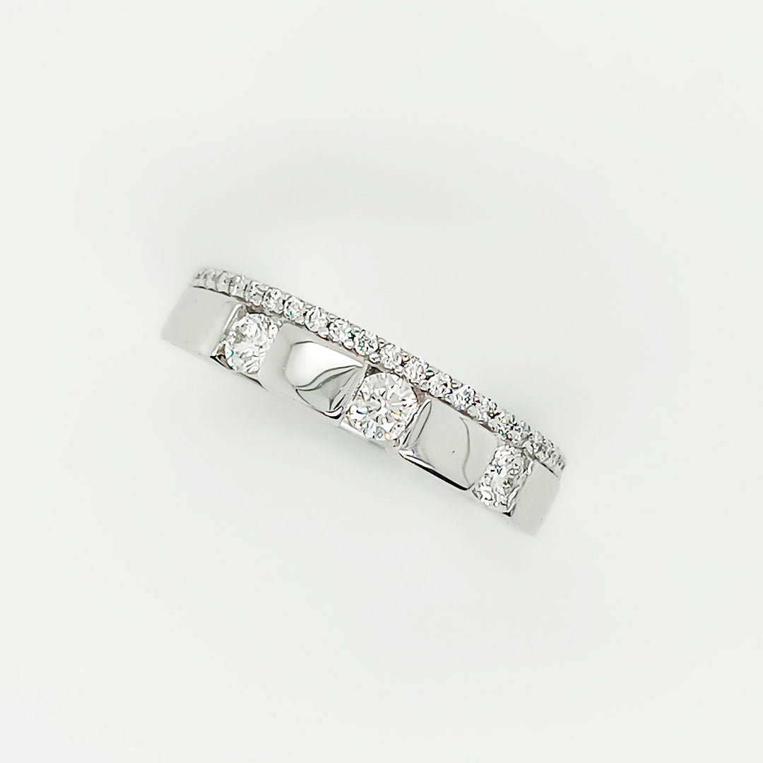 Damenring Weißgold, Brillianten