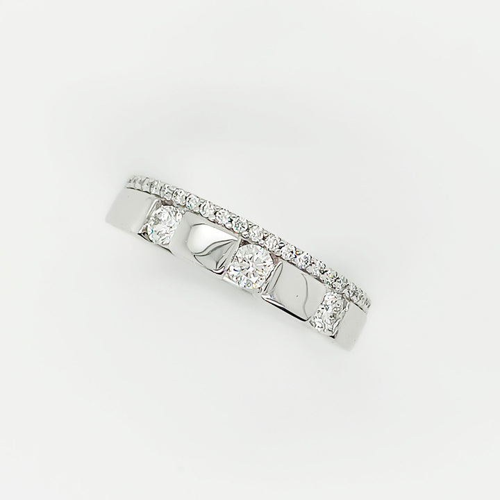 Damenring Weißgold, Brillianten