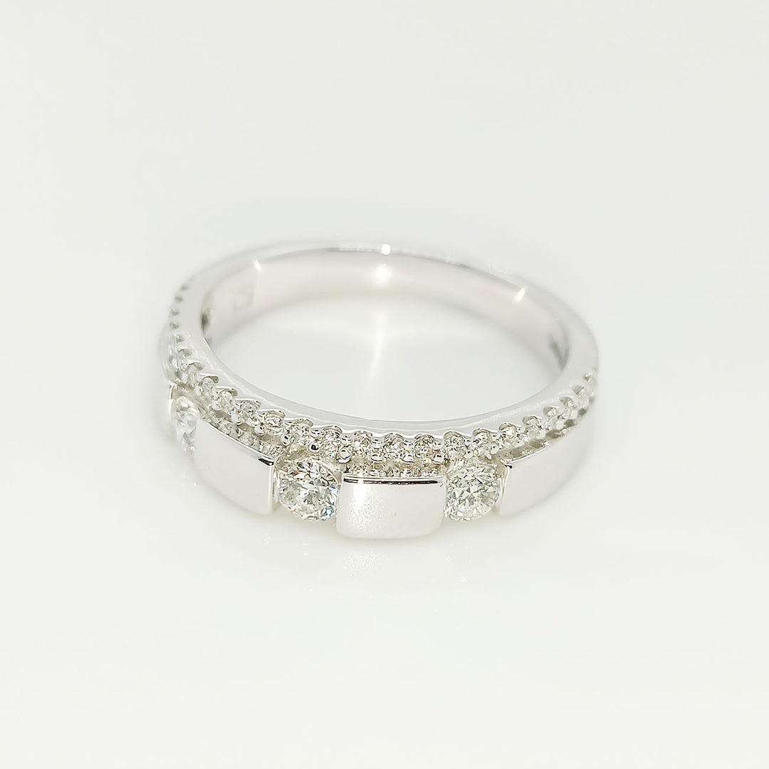 Damenring Weißgold, Brillianten