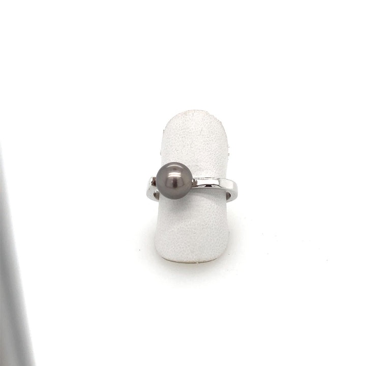 Ring mit Tahiti-Perle, Sterlingsilber rhodiniert