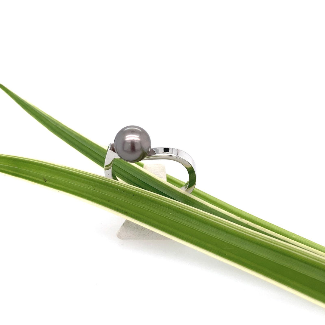 Ring mit Tahiti-Perle, Sterlingsilber rhodiniert