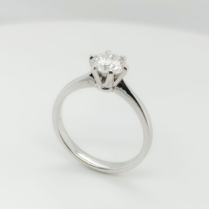 Solitair Ring Weißgold, Brilliant