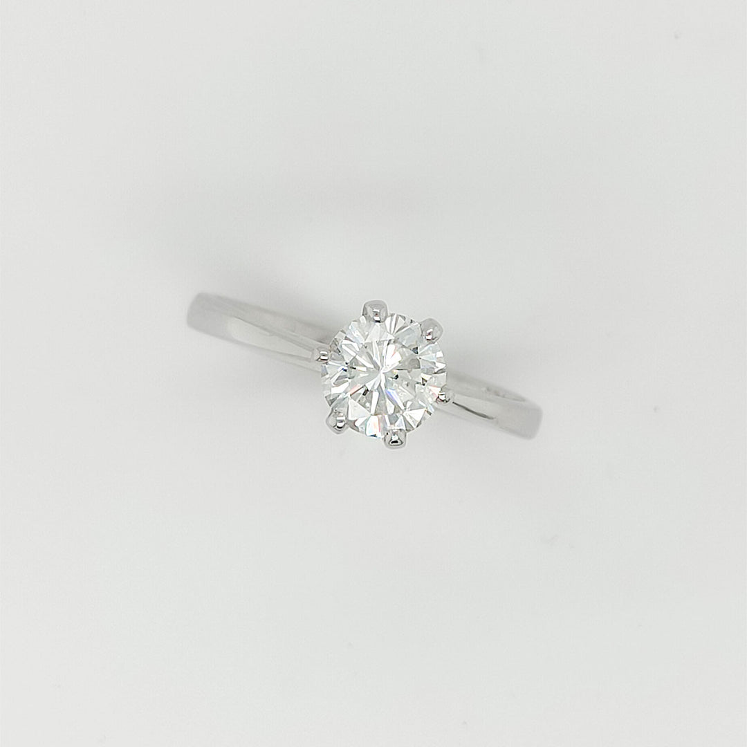 Solitair Ring Weißgold, Brilliant