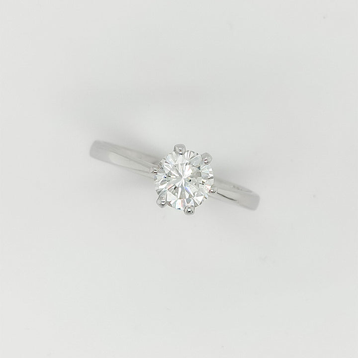 Solitair Ring Weißgold, Brilliant