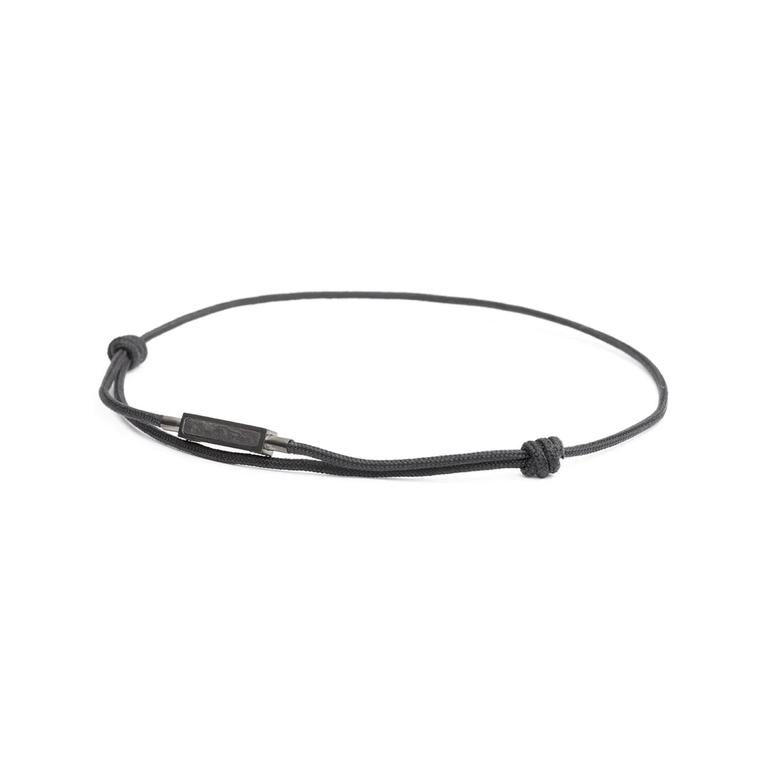 Nylonarmband schwarz, 1,5 mm, Carbonfaser-Finish schwarz