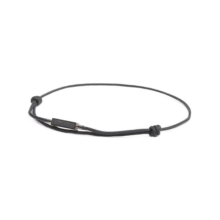 Nylonarmband schwarz, 1,5 mm, Carbonfaser-Finish schwarz