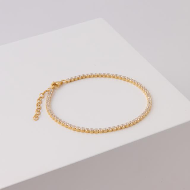 Joanli Nor Armband ELNANOR 17 + 3 cm Sterlingsilber vergoldet