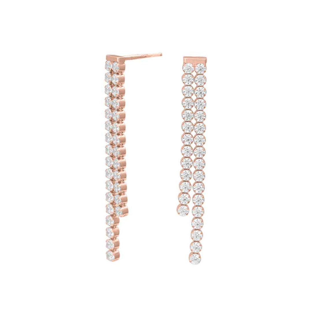 Joanli Nor Ohrringe ELNANOR 41mm Sterlingsilber rosévergoldet