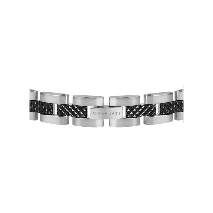 Maserati Herrenarmband, Edelstahl, schwarz
