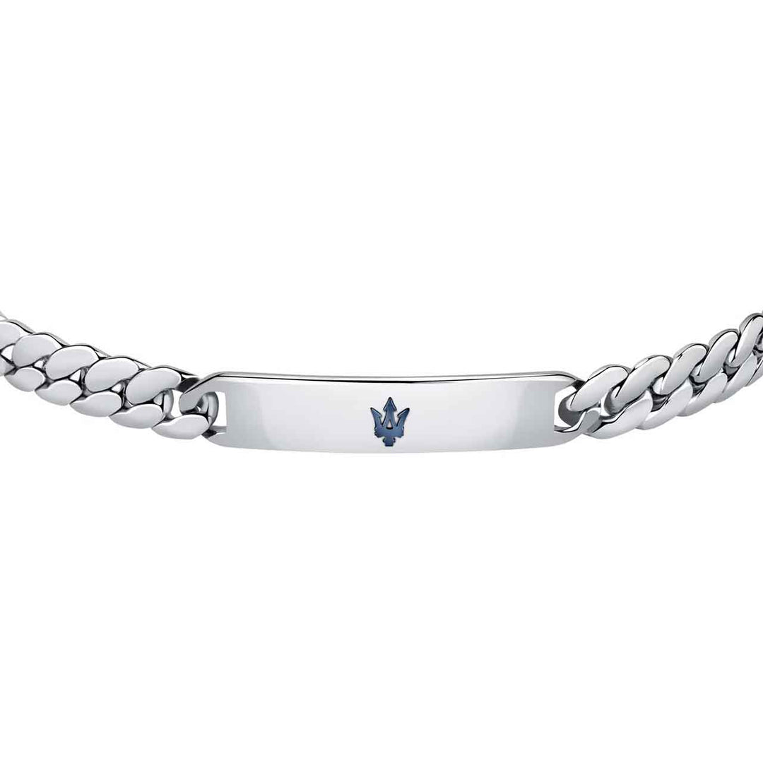 Maserati Herrenarmband, mit Platte, Edelstahl
