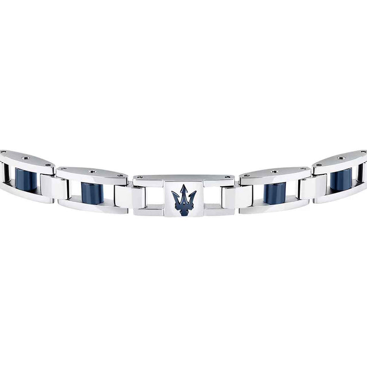 Maserati Herrenarmband, Edelstahl, Keramik blau