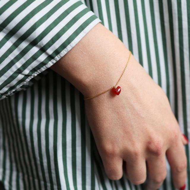 Nordahl Andersen Armband YOU52 Sterlingsilber vergoldet, roter Onyx