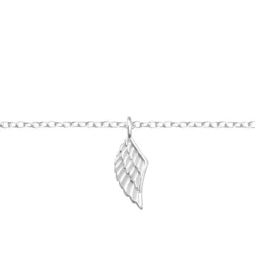 Armband mit Flügel-Symbol, Sterlingsilber rhodiniert