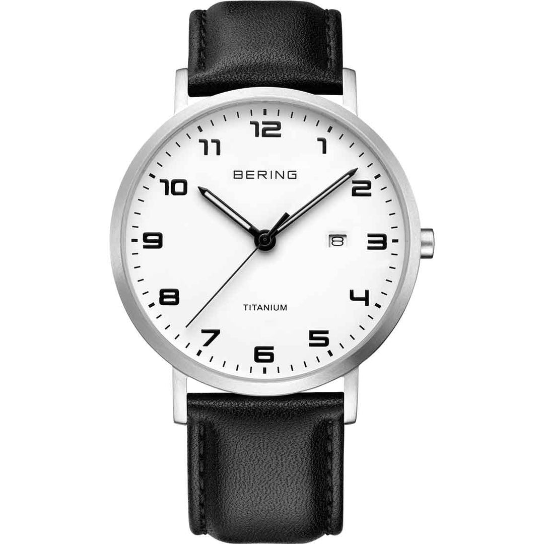 Bering Herrenuhr – Titanium, silber gebürstet 18640-404