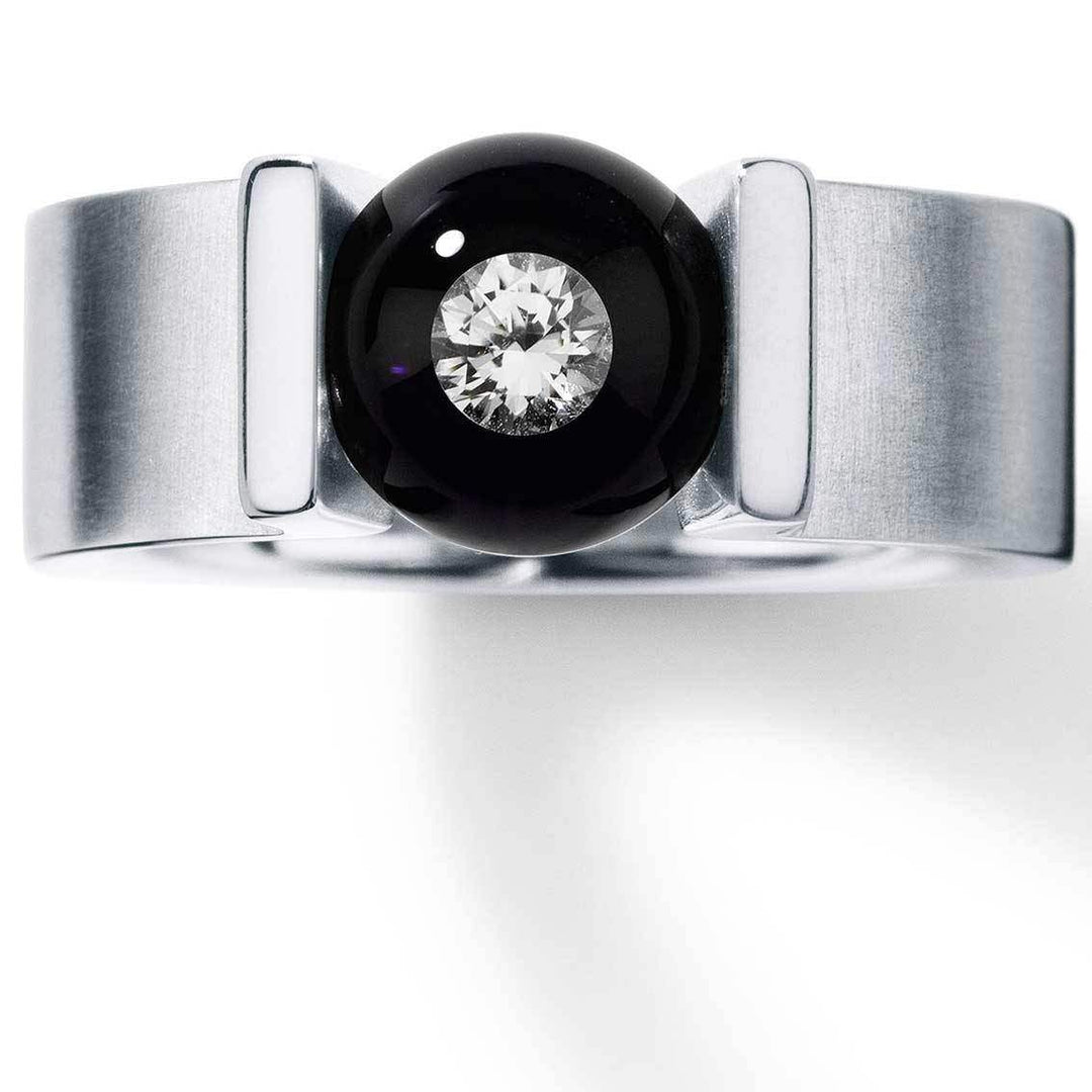 Humphrey Ring DIG VICTORY Edelstahl 7 mm, Kugel 8 mm - My Fine Jewellery