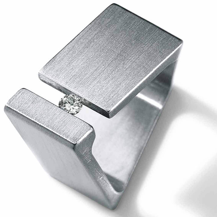 Humphrey Diamantring RHOMBOID 11 mm Edelstahl - My Fine Jewellery