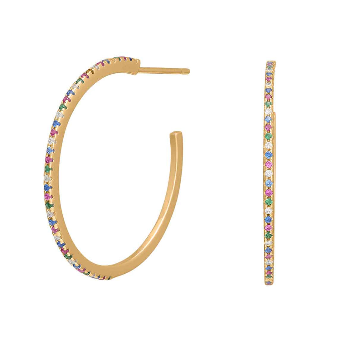 Joanli Nor vergoldete Ohrringe EZRANOR 28mm Silber