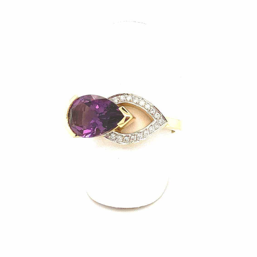 Damenring, Gelbgold, Brillant, Amethyst - My Fine Jewellery