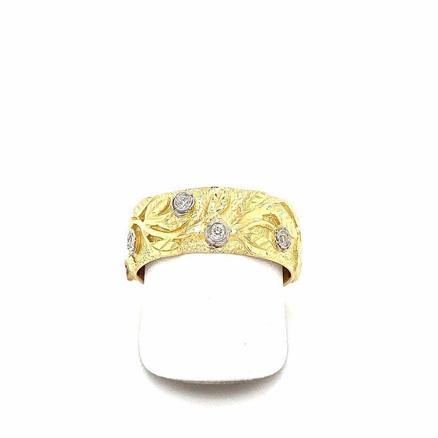 Damenring, Gelbgold, Brillanten, Rankenmuster - My Fine Jewellery