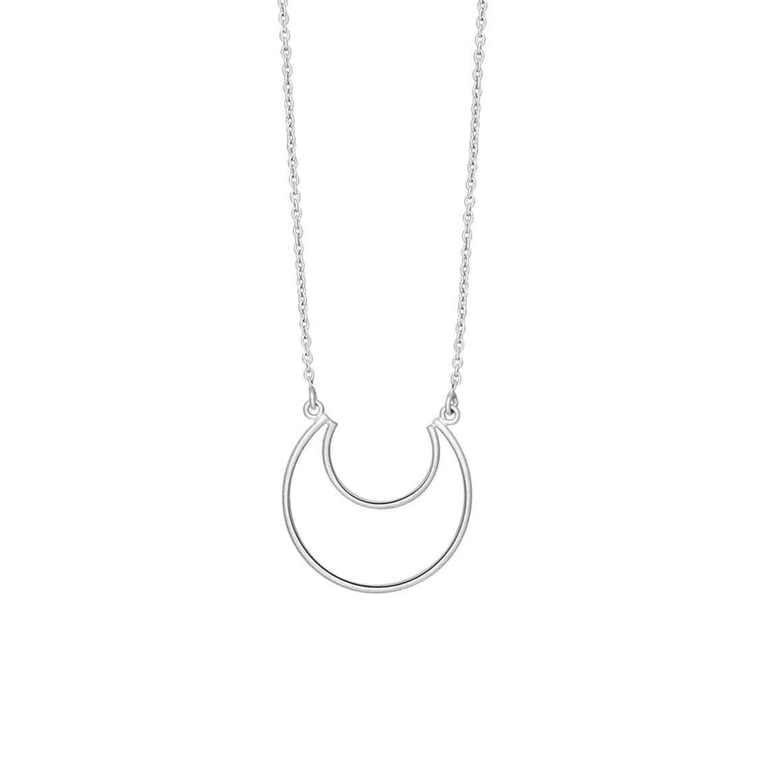 Nordahl Andersen rhodinierte Silber Halskette MOON52 24mm - 70cm