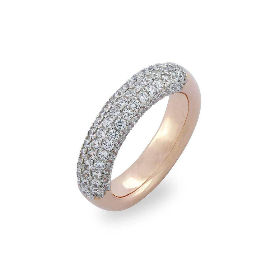 Vilmas Ring "Gentle" – Schmaler Damenring roségold mit Zirkonia Kristallen - My Fine Jewellery