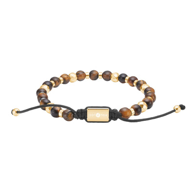 SON Armband gelbes Tigerauge, vergoldet