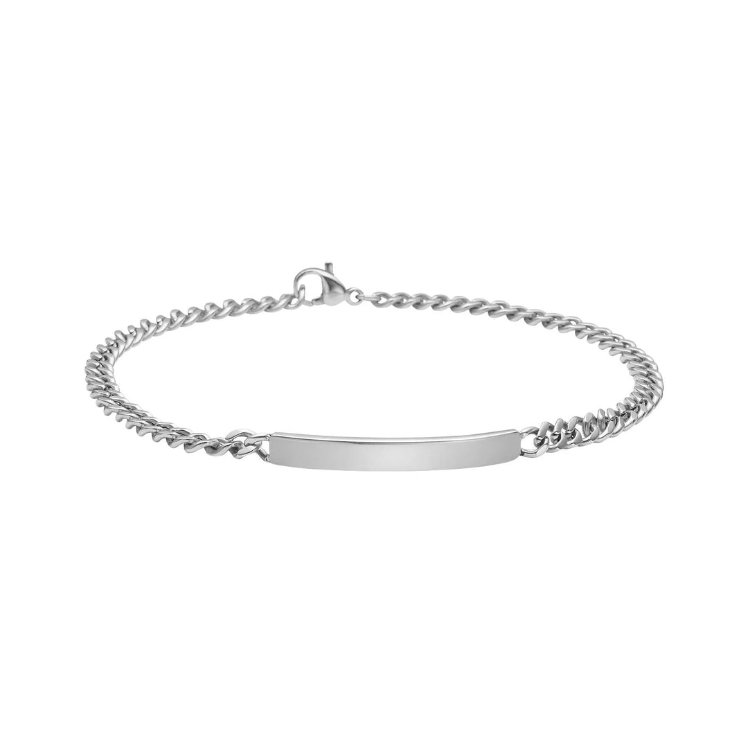 SON of NOA Edelstahl Armband Herren - Mit Gravurplatte 23cm