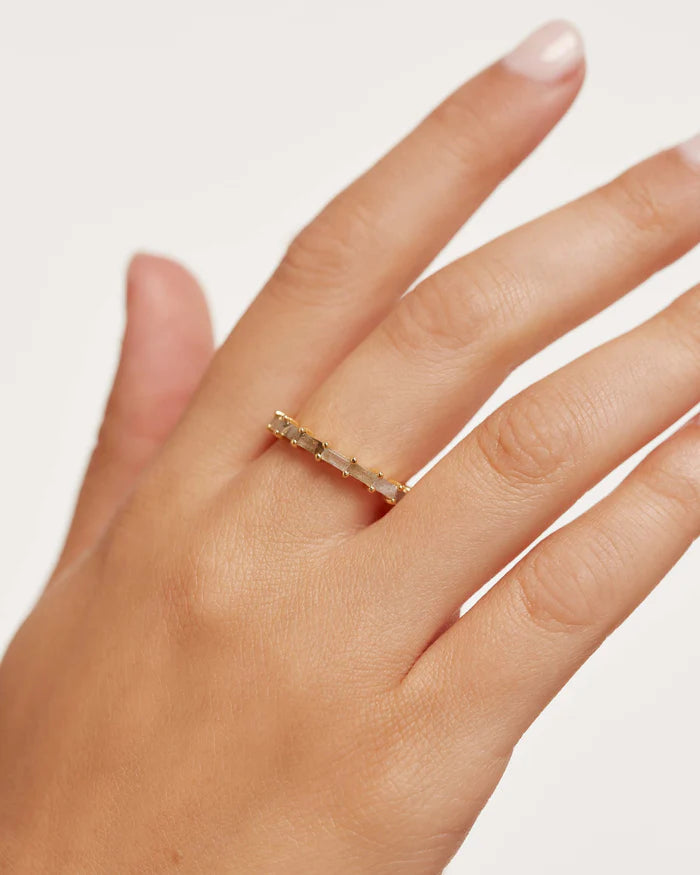 Ring Pistil, Sterlingsilber, vergoldet