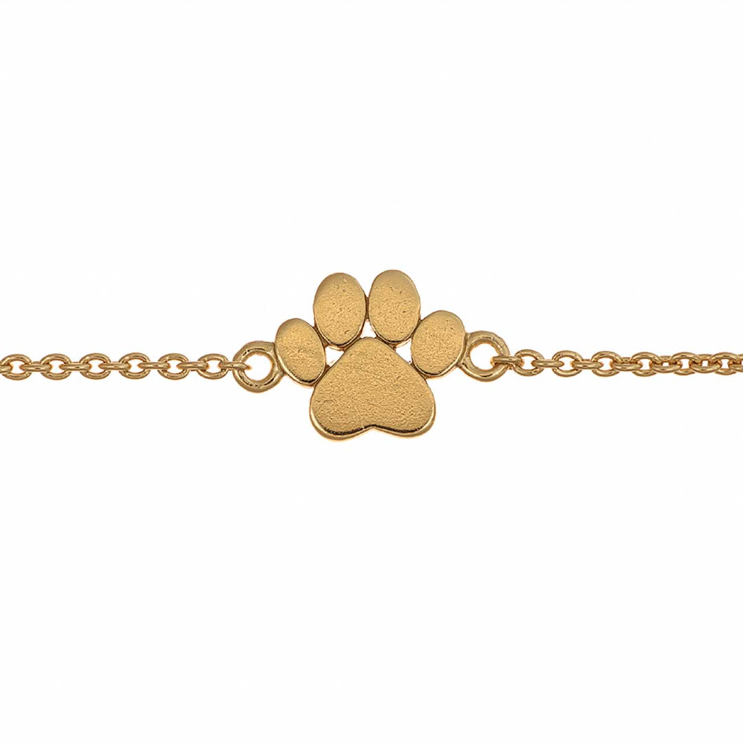 Armband Hundepfote, vergoldet, 18 cm