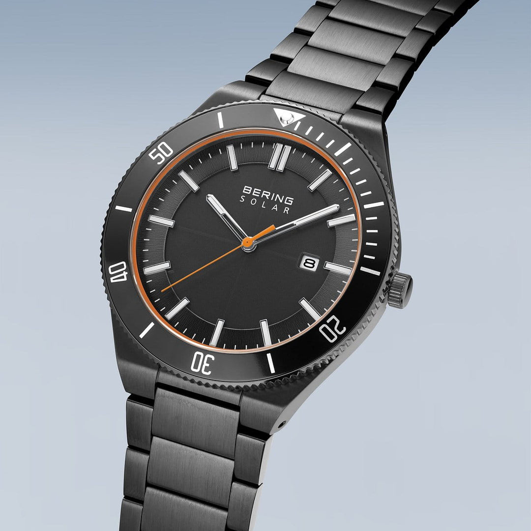 Solar, grau poliert/gebürstet, 14443-779 Herrenuhr