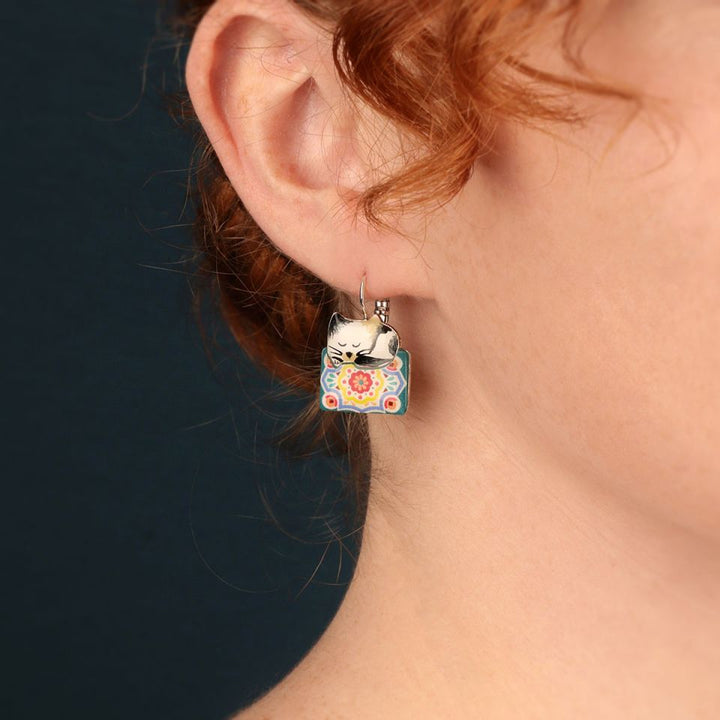 Ohrringe Chanapé – Handbemalte Designer-Ohrringe mit Tiermotiv