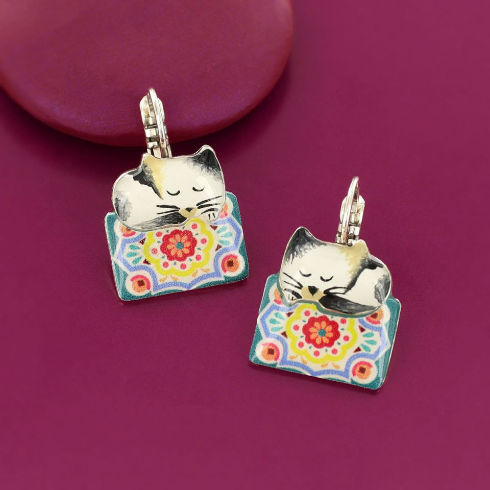 Ohrringe Chanapé – Handbemalte Designer-Ohrringe mit Tiermotiv