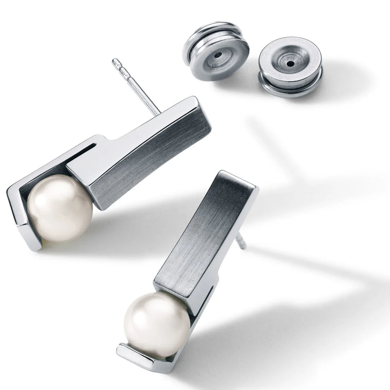 Perlohrstecker VICTORY Duck Edelstahl 7 mm, Perle