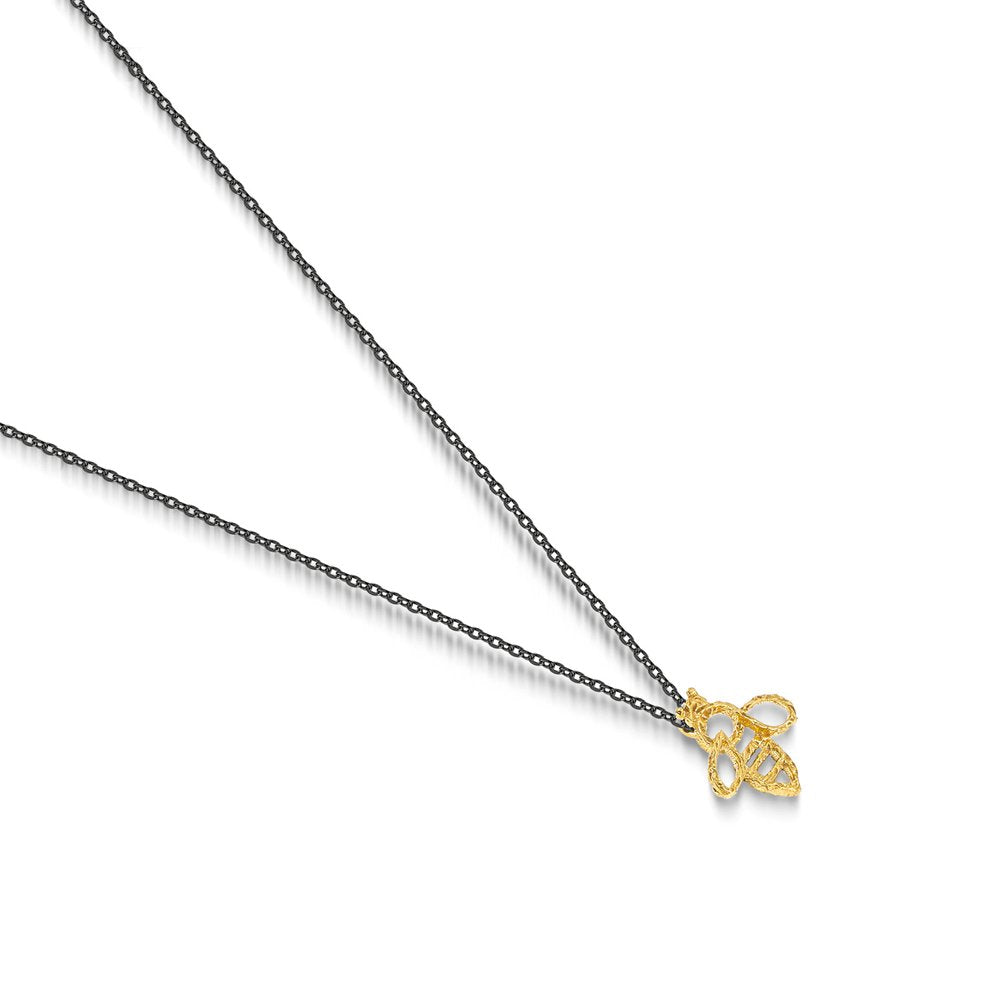 Anhänger und Kette, Sterlingsilber vergoldet "Bug II" M-477
