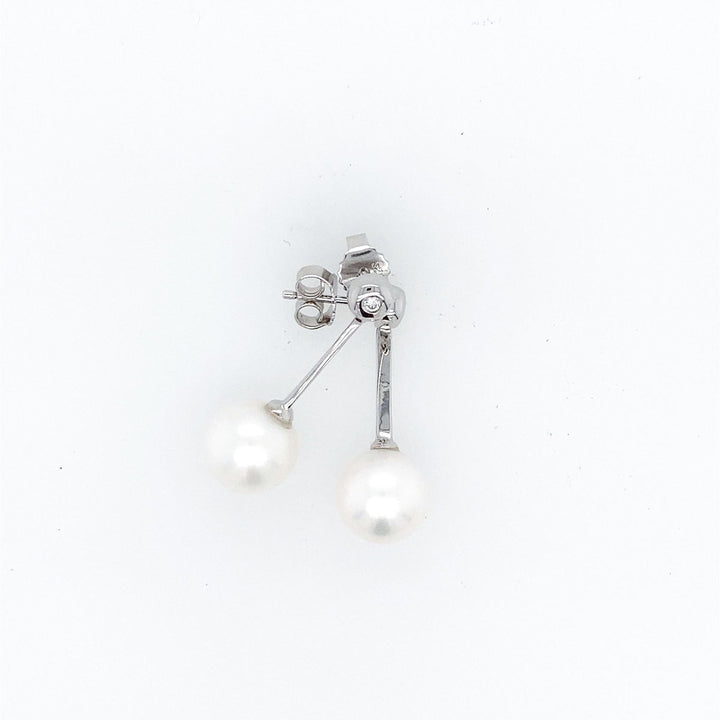 Ohrhänger mit Süßwasserperle, Sterlingsilber, Zirkonia