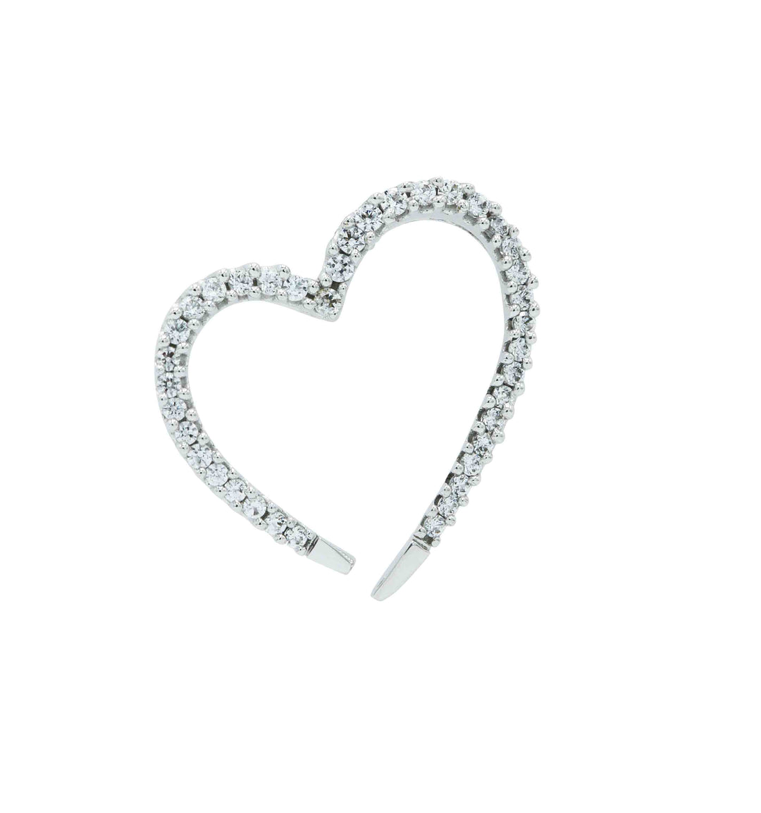 Herzanhänger, 585 Weißgold