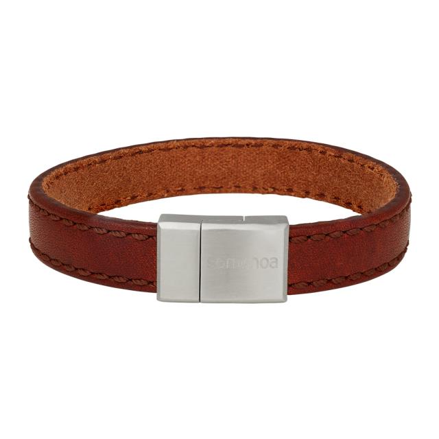 SON Armband braunes Kalbsleder 12 mm