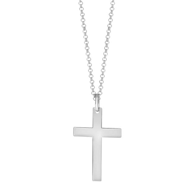 SON Halskette Stahl mit Kreuz